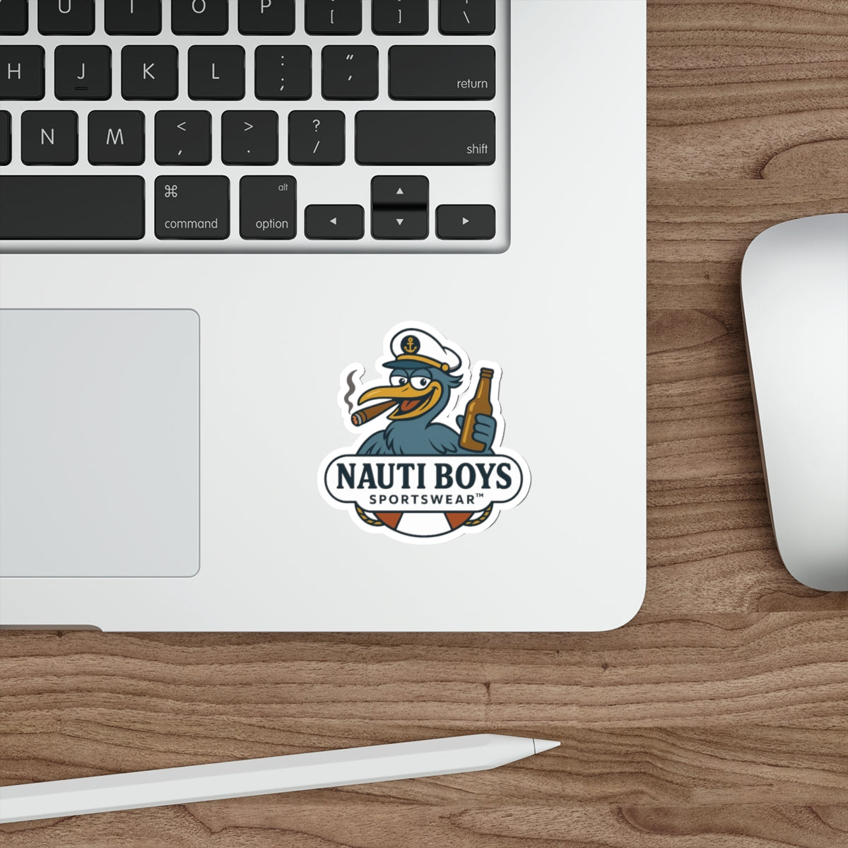 Nauti Boys 'Buzz the Heron' Die-Cut Sticker