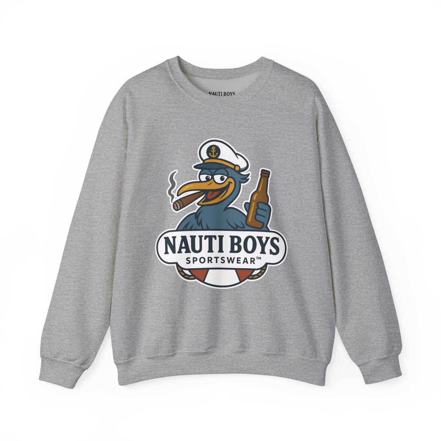 Unisex Nauti Boys 'Buzz the Heron' Crewneck Sweatshirt