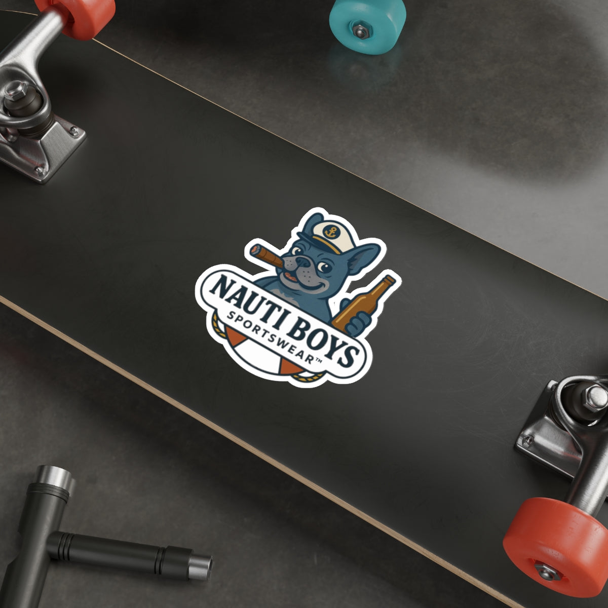 Nauti Boys 'French Face' Die-Cut Sticker