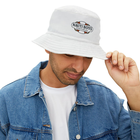 Nauti Boys Logo Bucket Hat - White