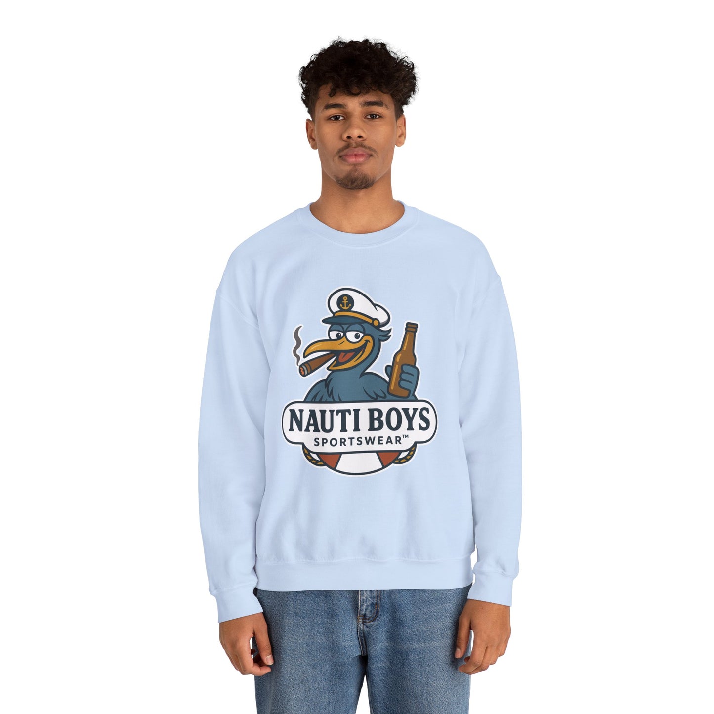 Unisex Nauti Boys 'Buzz the Heron' Crewneck Sweatshirt