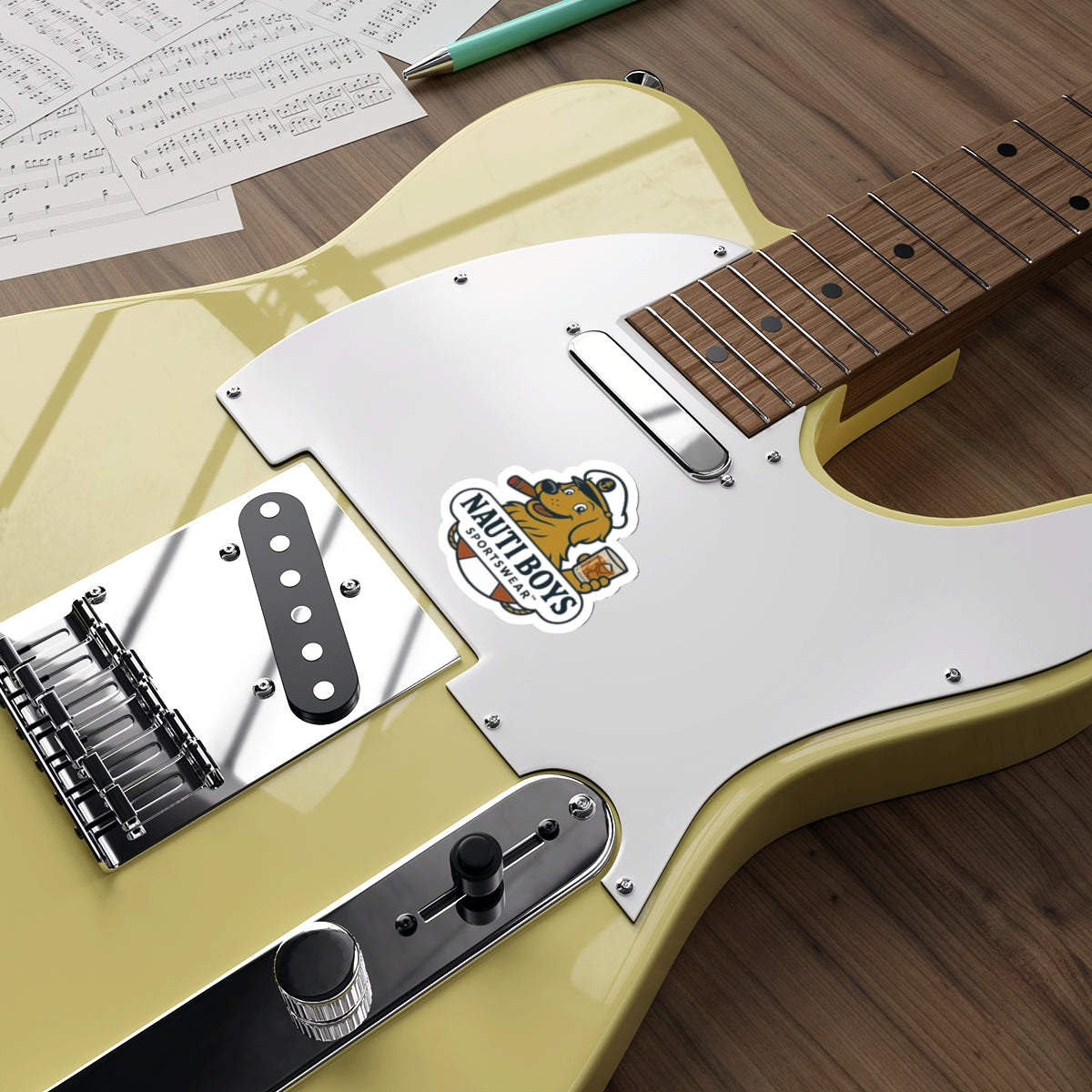 Nauti Boys 'Golden Boy' Die-Cut Sticker