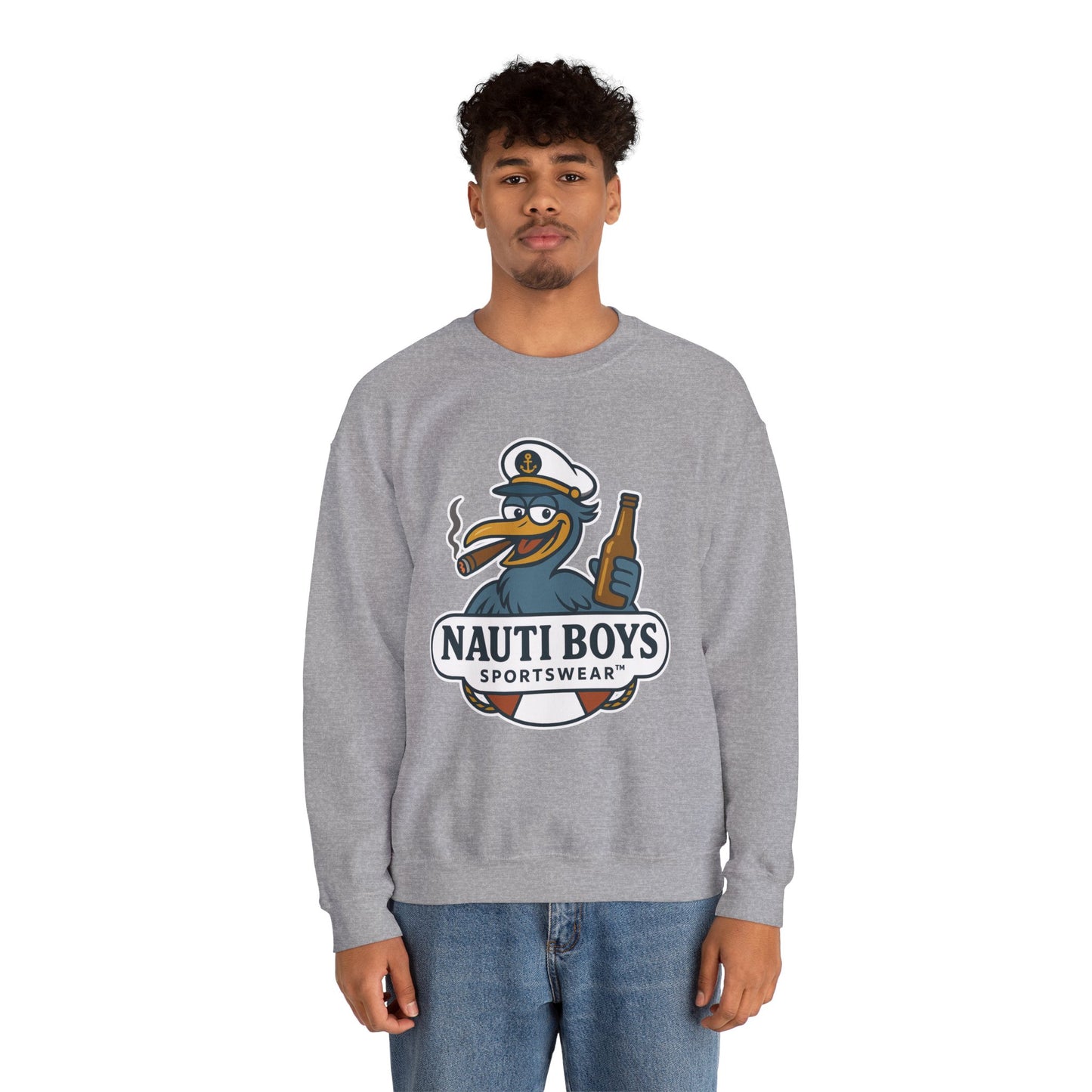 Unisex Nauti Boys 'Buzz the Heron' Crewneck Sweatshirt