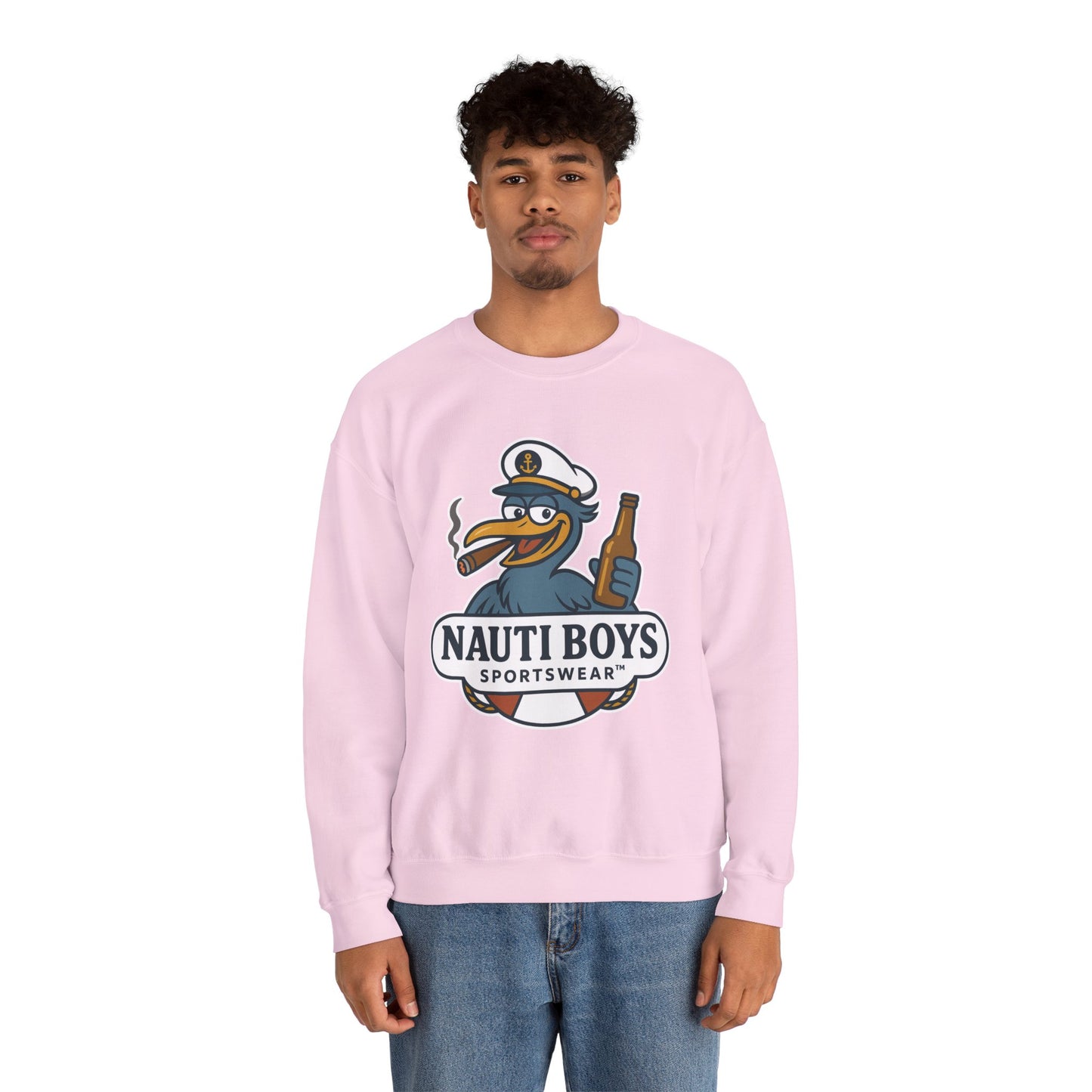 Unisex Nauti Boys 'Buzz the Heron' Crewneck Sweatshirt