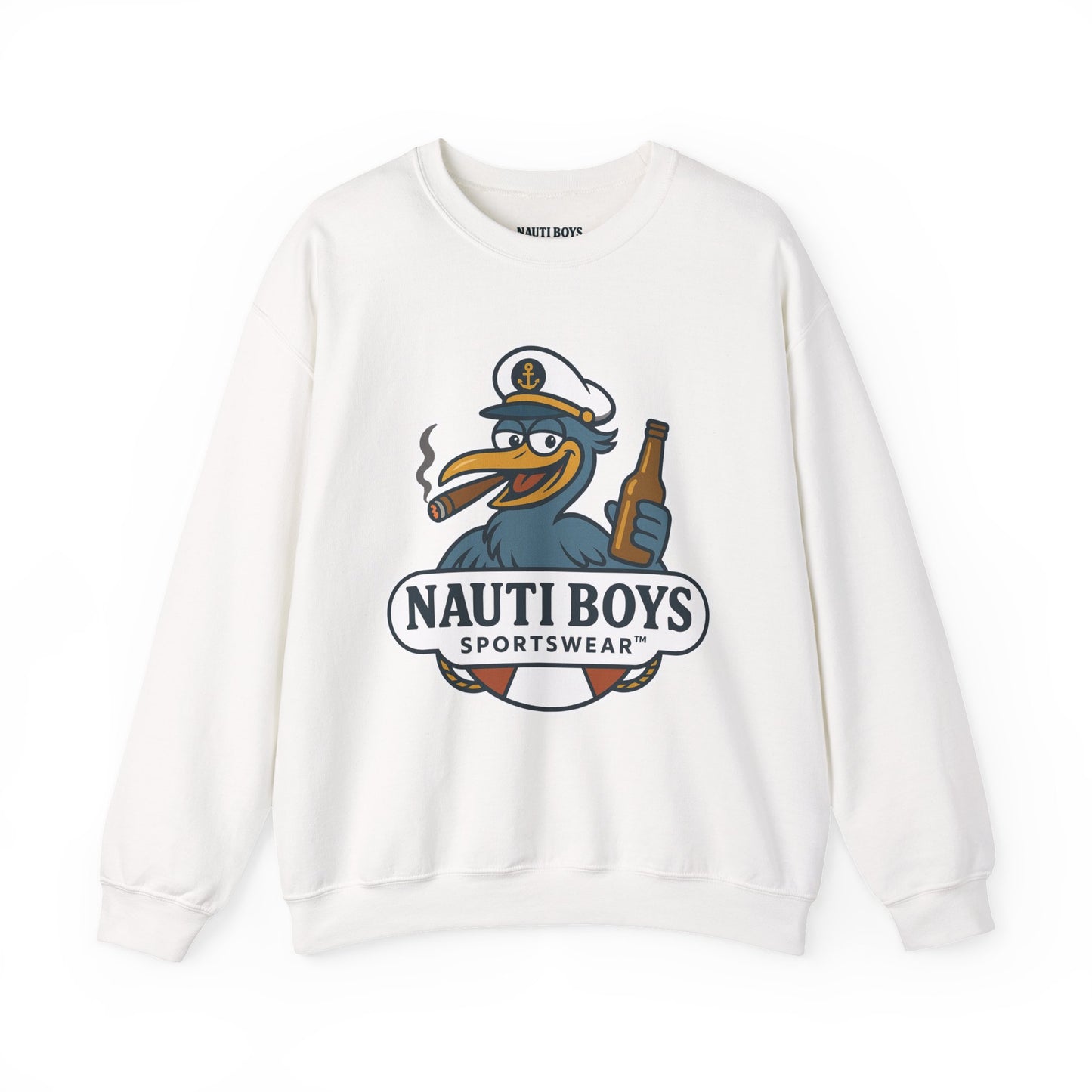 Unisex Nauti Boys 'Buzz the Heron' Crewneck Sweatshirt