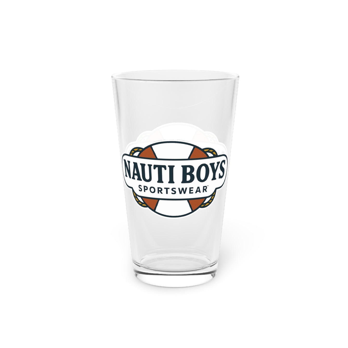 Nauti Boys Logo Pint Glass