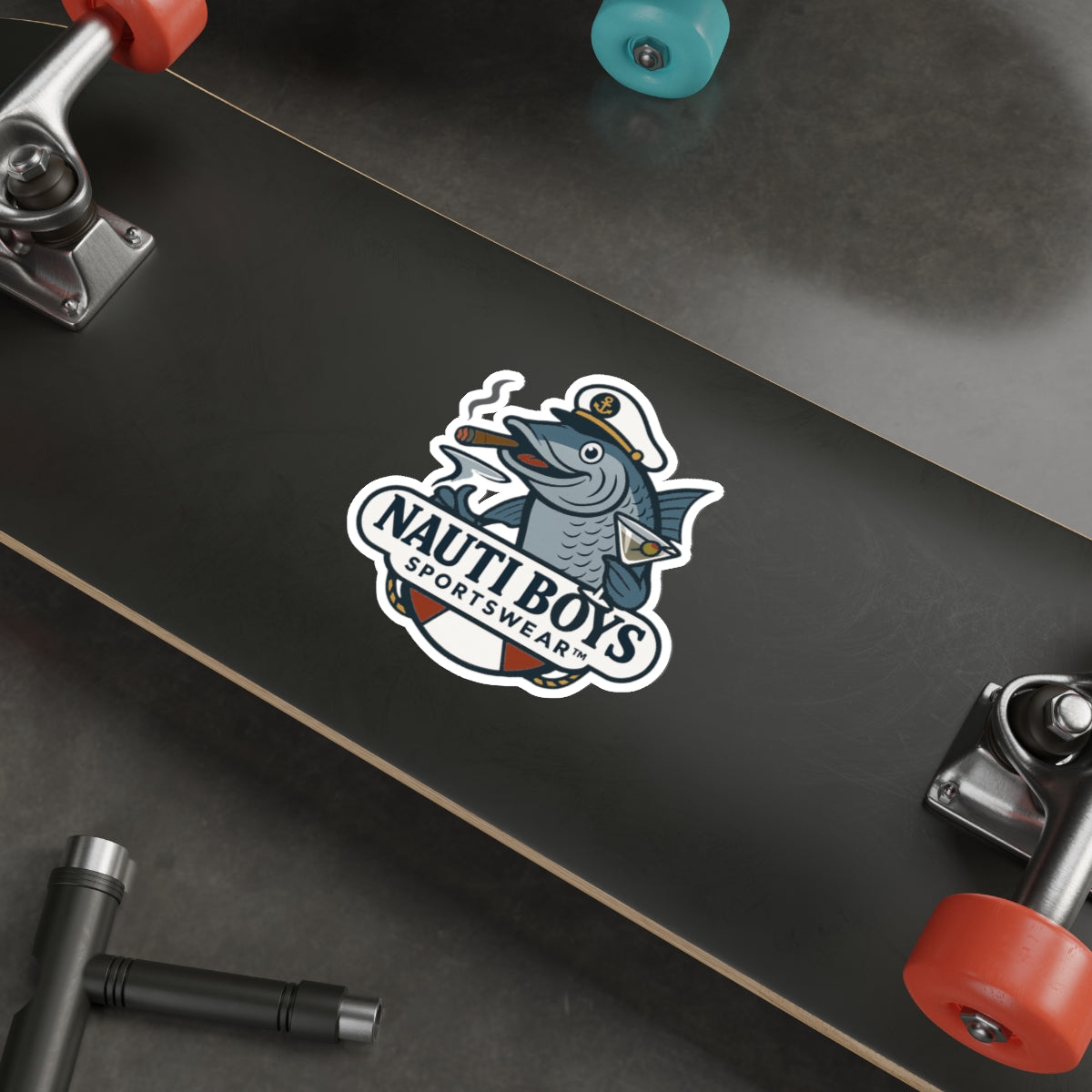 Nauti Boys 'King Chrome' Die-Cut Sticker