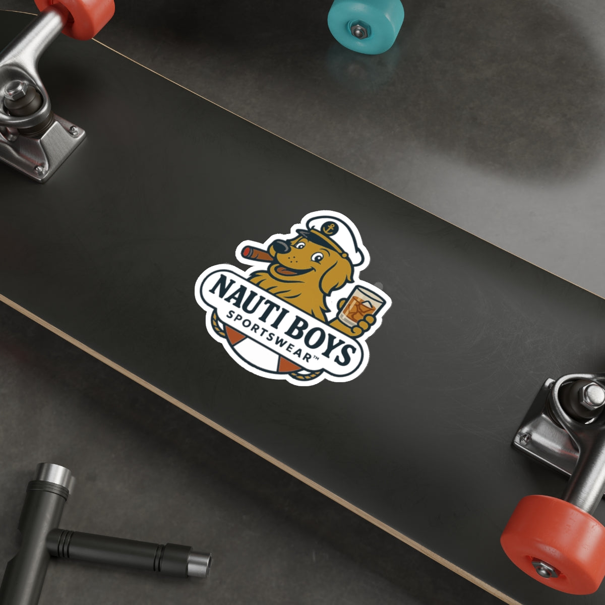 Nauti Boys 'Golden Boy' Die-Cut Sticker