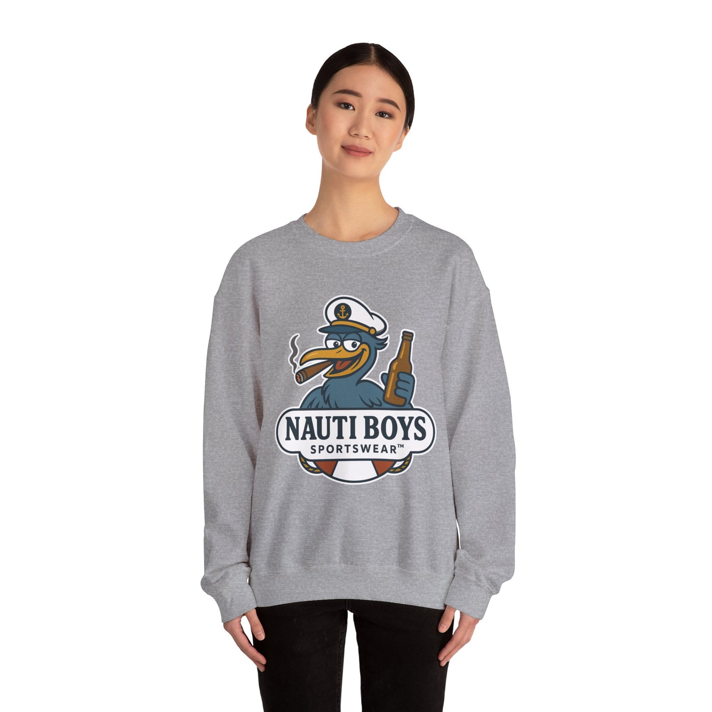 Unisex Nauti Boys 'Buzz the Heron' Crewneck Sweatshirt