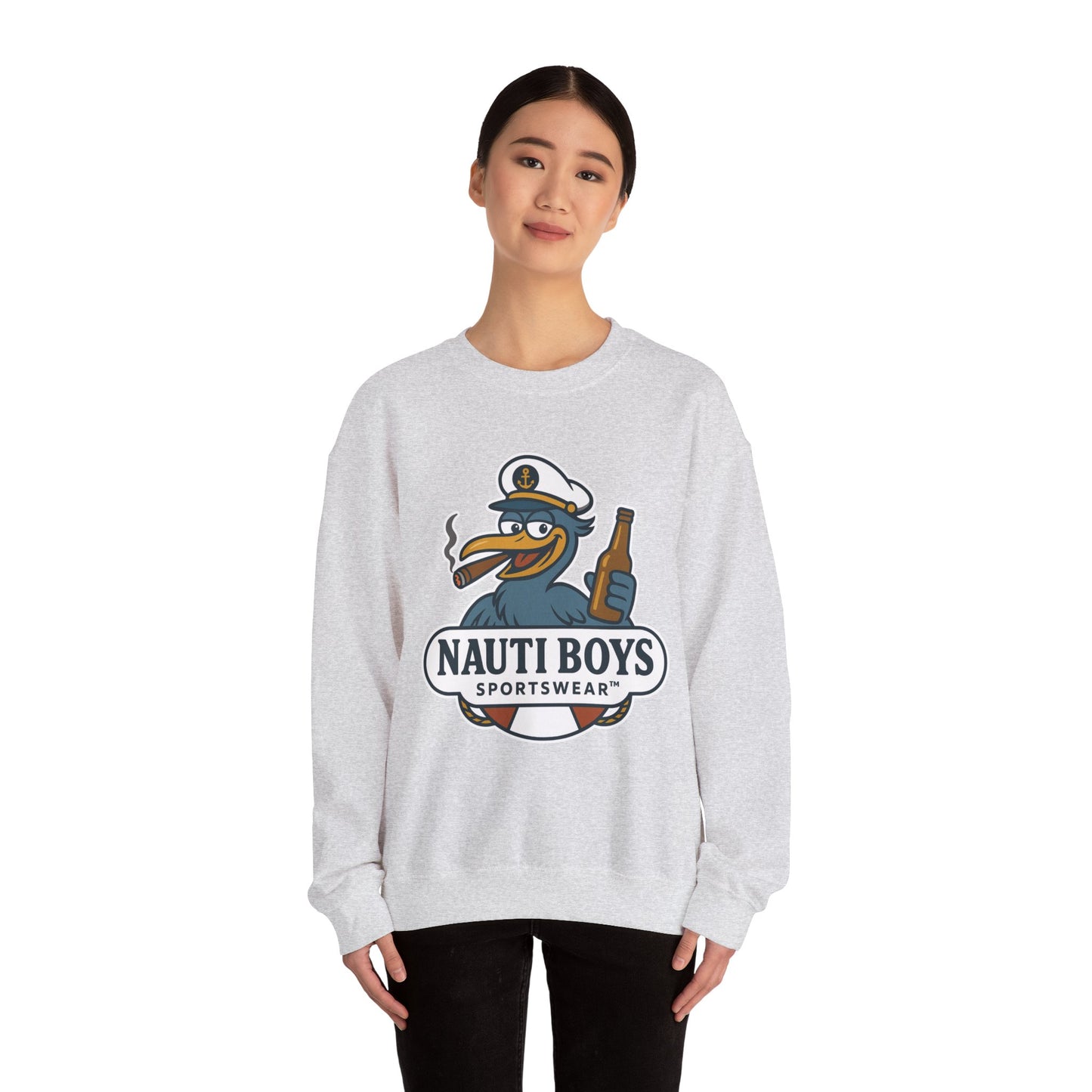 Unisex Nauti Boys 'Buzz the Heron' Crewneck Sweatshirt