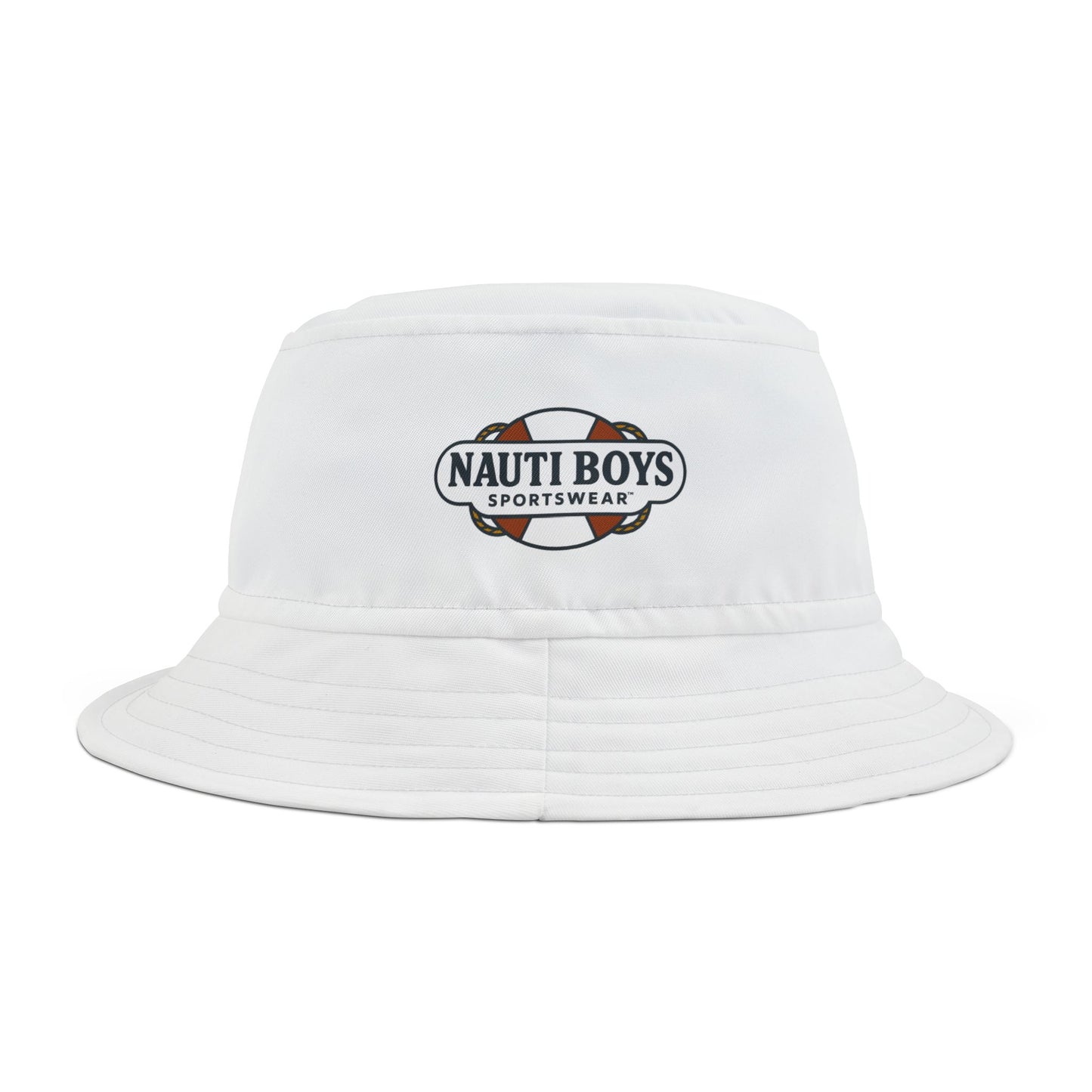 Nauti Boys Logo Bucket Hat - White