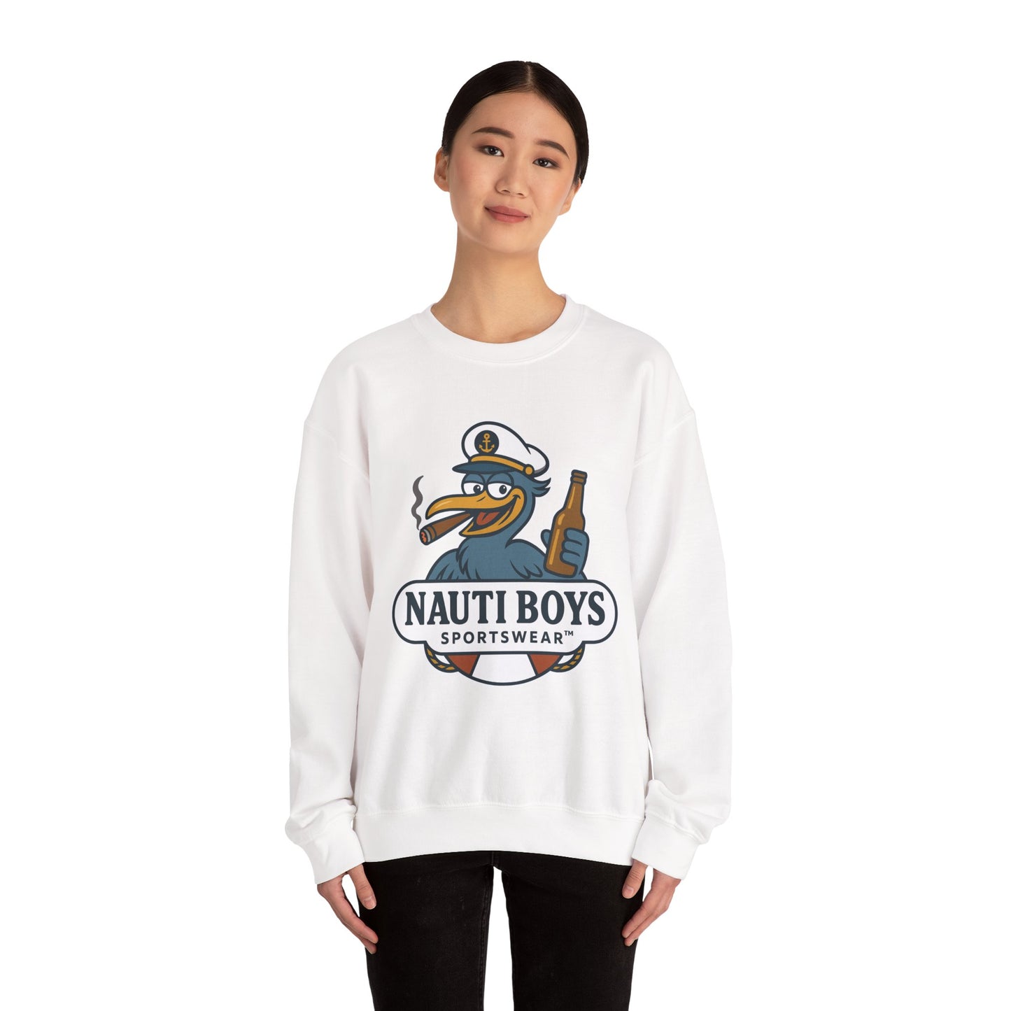 Unisex Nauti Boys 'Buzz the Heron' Crewneck Sweatshirt