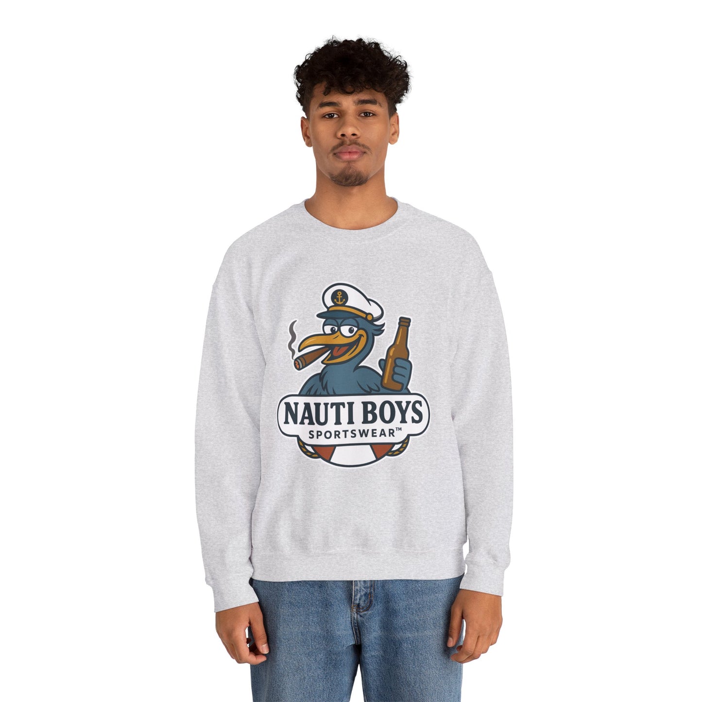 Unisex Nauti Boys 'Buzz the Heron' Crewneck Sweatshirt