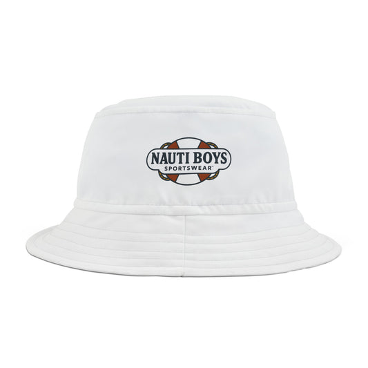 Nauti Boys Logo Bucket Hat - White