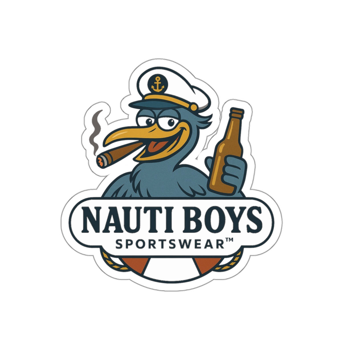 Nauti Boys 'Buzz the Heron' Die-Cut Sticker