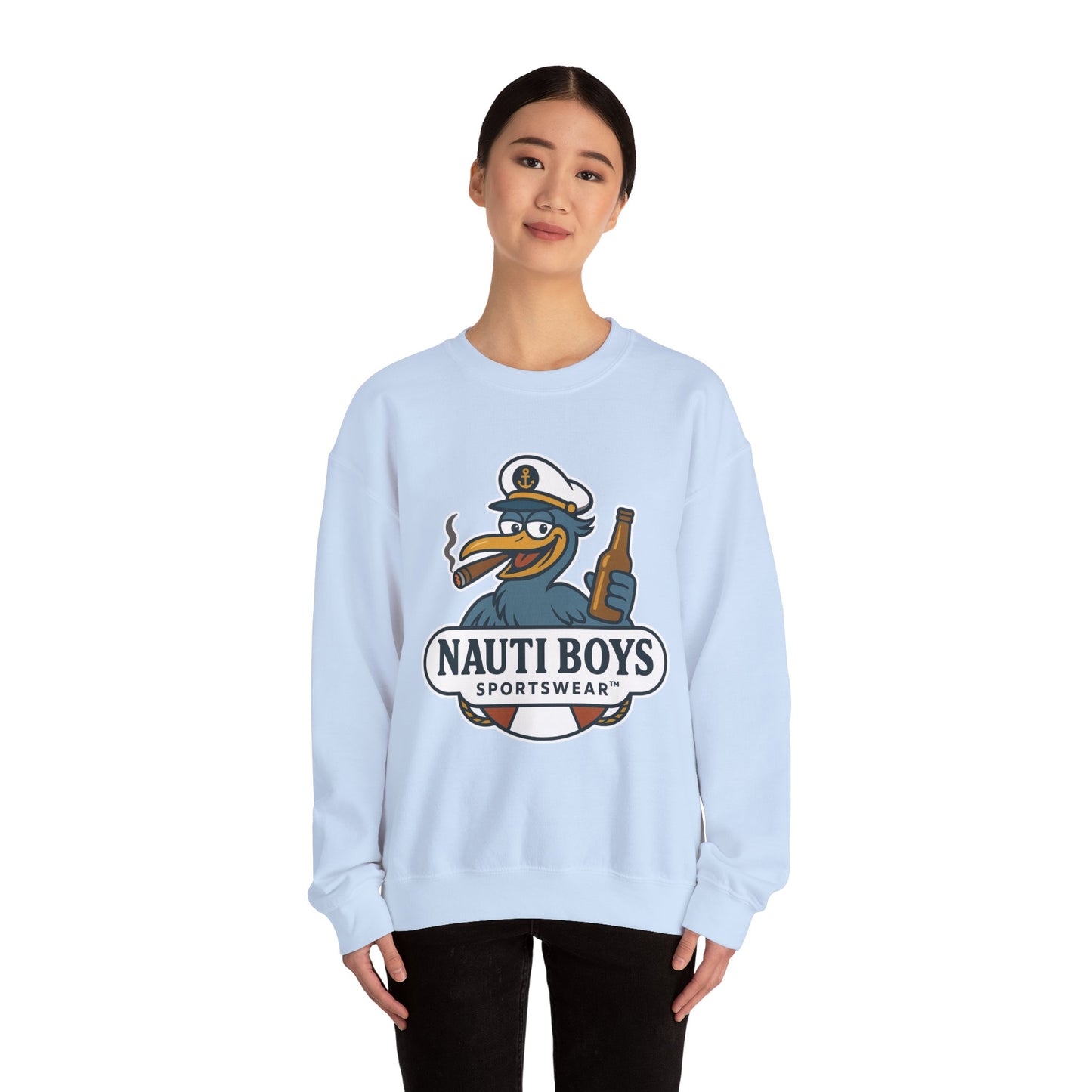 Unisex Nauti Boys 'Buzz the Heron' Crewneck Sweatshirt